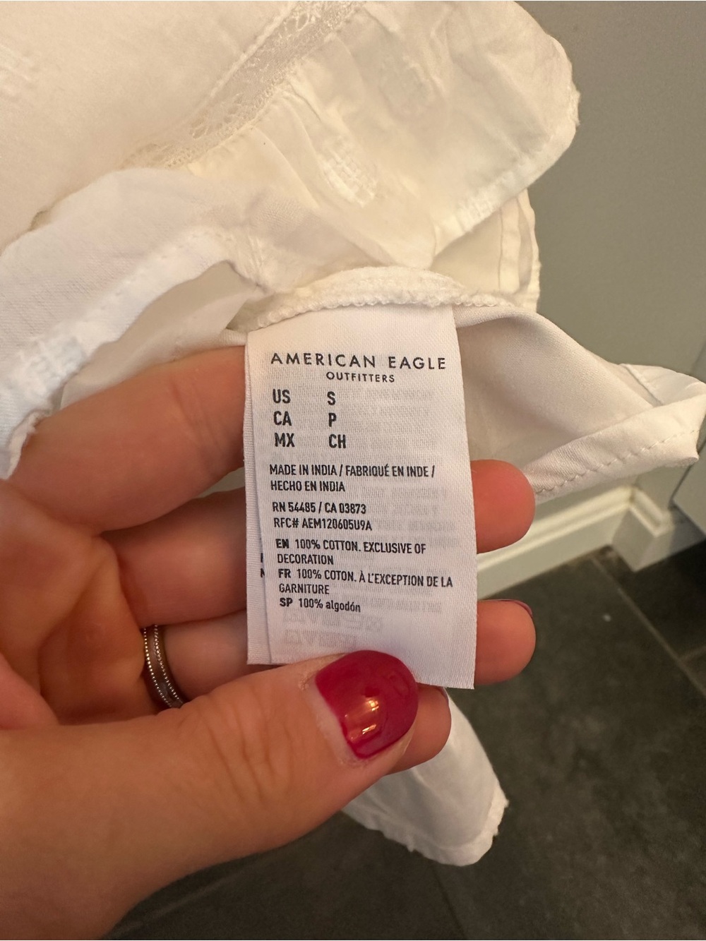 American Eagle White Eyelet Ruffle Dress - Picture 5 of 7